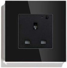 13A 2G SOCKET CH BLACK ADMORE for sale