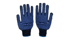 Vaultex Cotton Knitted Double Side Dotted Gloves, VS91