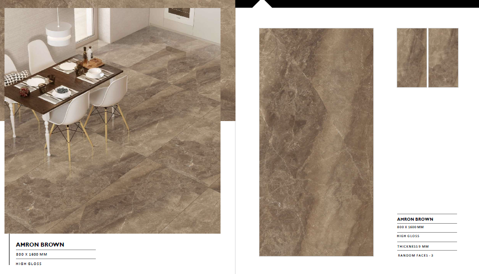 HIGH GLOSSY PORCELAIN TILE SIZE 80CM X 160 CM THICKNESS 9 MM FOR WALL/FLOOR