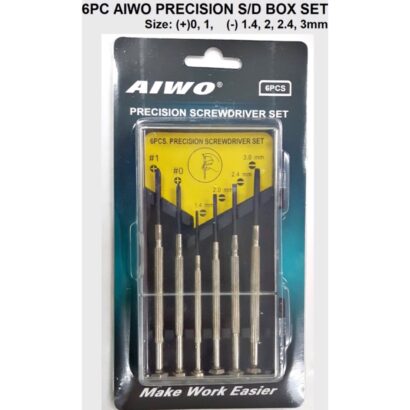 AIWO 6pcs PRECISION SCREWDRIVER (1X120) A-PREC