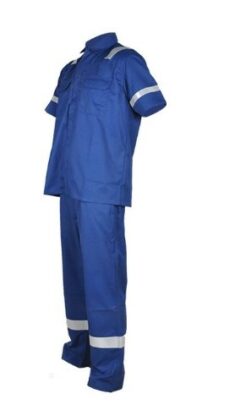 COVERALL-2PCS SET-SHORT SLEEVES-BLUE COLOR-2X-LARGE (1X40) CA-2XL