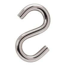 Stainless Steel White S Hook, 10MM(1X250) SSH10MM