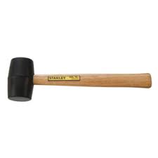 Rubber hammer with fiber glass handle black head with sticker-16oz(1X36) AI-BRH16
