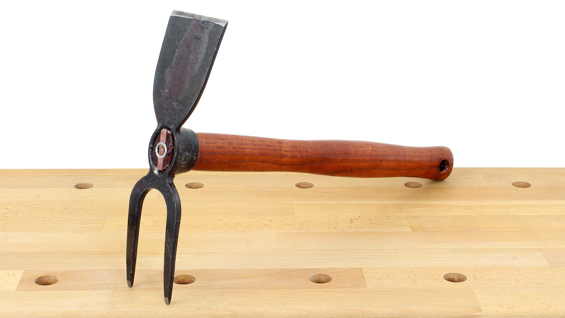 HOE AND FORK WITH WOODEN HANDLE(1X6x24) G513-26