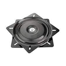 Black Heavy Duty Painted Square Turntable 360 Degree Rotating Iron Turntable,Revolving Swivel Plate, 8 Inch
