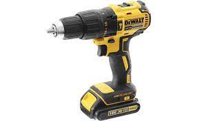 DEWALT 18V Compact Hammer Drill, Brushless, 2 x 1.5Ah Batteries, Charger And Kit Box Yellow/Black 13millimeter