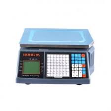 Eagle Rear Type Barcode Label Printing Weighing Scale, T30-EBR-Rear, 30 Kg, Blue/Silver