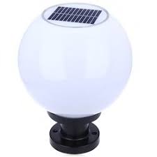 Plastic Solar Powered LED Ball Lamp Waterproof Paths Lights, Shape: Round, 5 W and Below