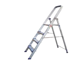 Emc Platform Step Ladder, ESL-06, Aluminum, 1 Side, 6 Steps, 1.8 Mtrs, 90.71 Kgs